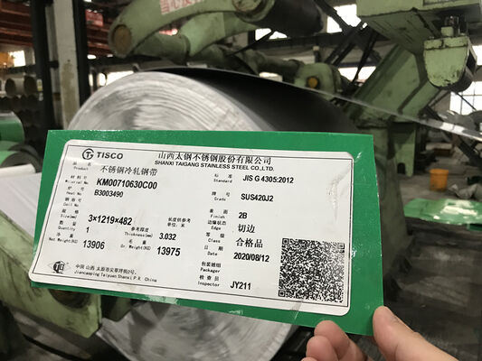 JIS SUS420J1 SUS420J2 Hot And Cold Rolled Stainless Steel Strip Coil Sheet And Plate